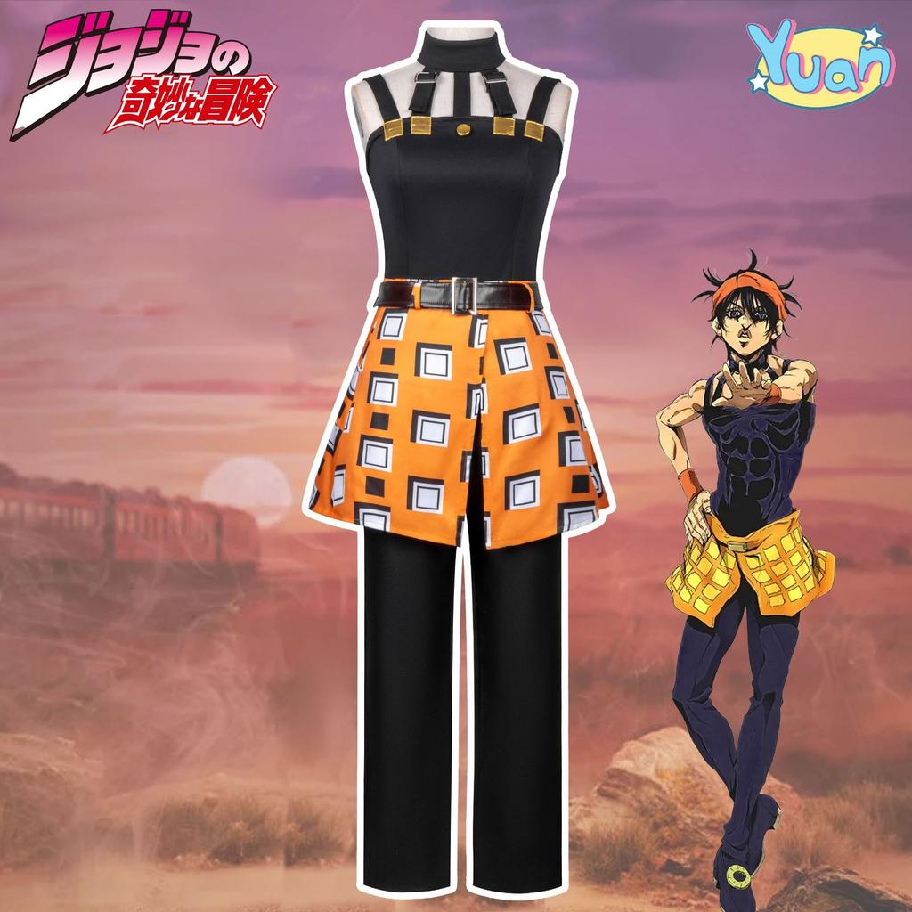 JOJO's Fantastic Adventure Golden Wind Costumes Naranga Gilka Anime Cosplay Costumes