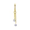 Charm Chain With White Zircons - Gold - D-071 25 Mm