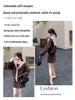 Versatile Shawl Hoodie Skirt Set for Women - Autumn 2026, Korean Style, Round Neck Top with Slimming Short Skirt