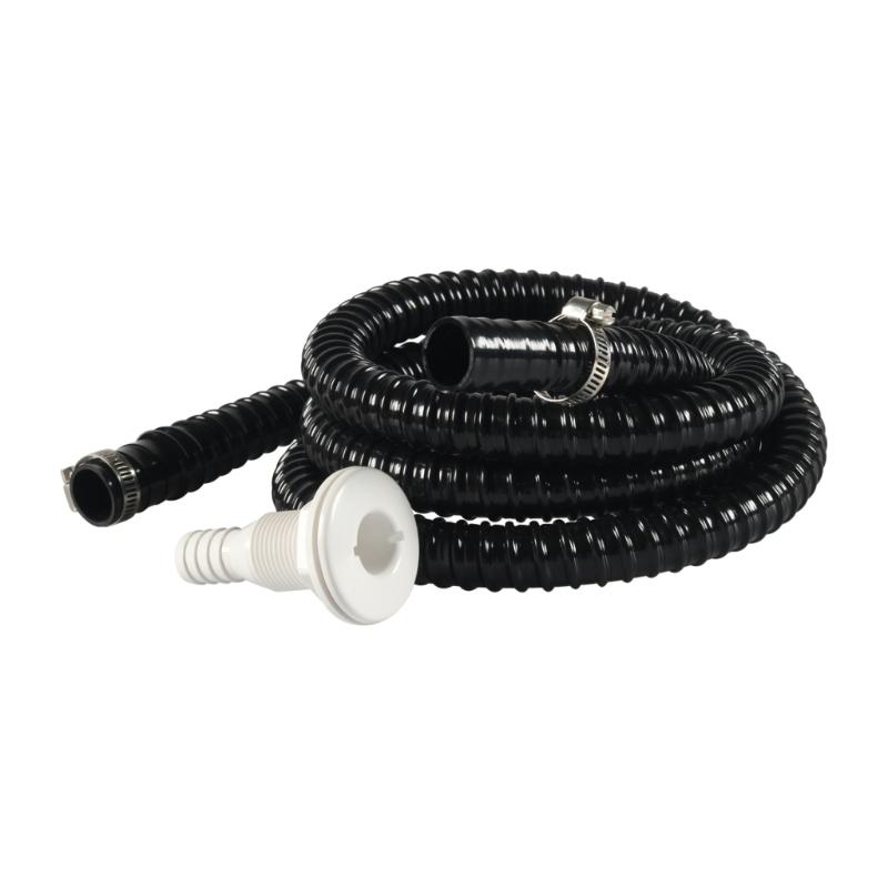 Complete Marine Bilge Pump Mounting Set Includes 3/4 Inch Drain Port 19mm Hose Clamps And Flexible Tubing For Marine Use