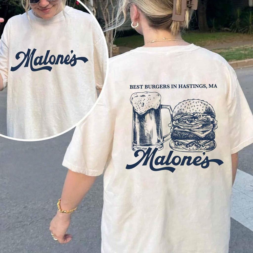 Außerhalb des Campus Briar University Malone's Restaurant Grafik Unisex Shirt Herren Damen Baumwolle Rundhals Eishockey Trikot T-Shirt