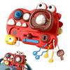 Non-Toxic Baby Multi-Functional Dinosaur Steering Wheel Toy Pull String Sensory Montessori Teething Activity Educational Toy For Baby Gift