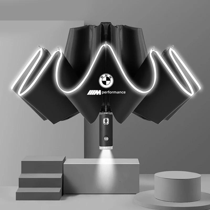Samochodowy LED Wiatroszczelny Składany Parasol Przeciwsłoneczny Dla BMW M Motorsport X1 X3 X4 X5 E39 E46 E60 E90 F10 F20 F30 G20 G30