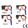 Car Fuse MINI SMALL MEDIUM Size 32V Holder Add-a-circuit TAP Adapter with Micro Mini Standard ATM Blade Fuse Fuse Holders1