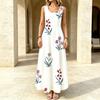 Women's Sleeveless Flowy Maxi Dress,Lightweight Fresh Vacation Style,Long Length for Casual Daily,Outdoor,Travel