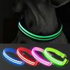 Nylon Material Light Up Dog Collar Adjustable Pet Luminous Collar  Pet Safety