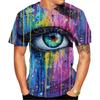 2024 New Fashion Men's and Women's Crew Neck 3D HD Printed Eye Pattern T-shirt Street Style Unisex Kids Fashion Top 100-6XL