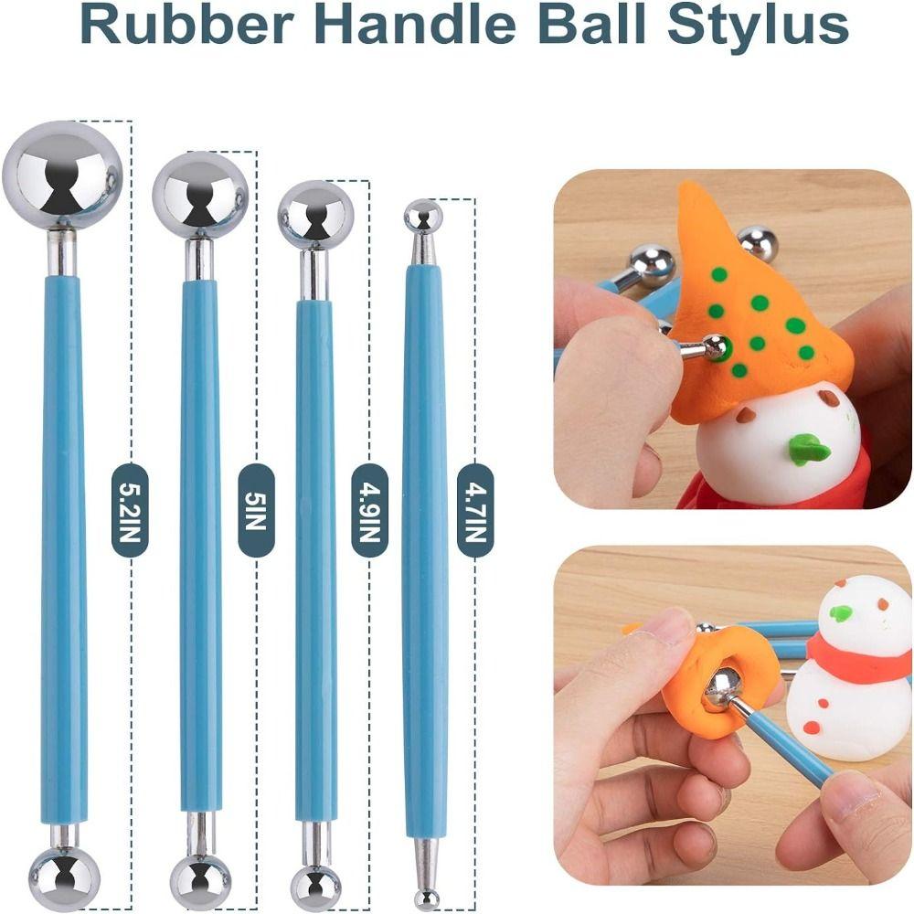 Holz, blau, braun, gelb, schwarz Polymer Clay Werkzeuge Sculpting Kit Zubehör