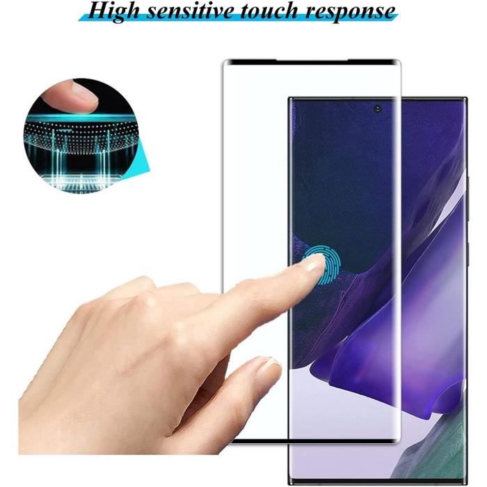 Protection d'écran en verre trempé pour samsung note 20 ultra - proshop - lot de 3 - résistance 9h - noir