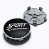 4pcs Black Silver Sport Edition Logo Emblem Car Wheel Center Caps 68MM 63MM Wheels Hub Cap Rim Hubcaps Dust Cover Accessories