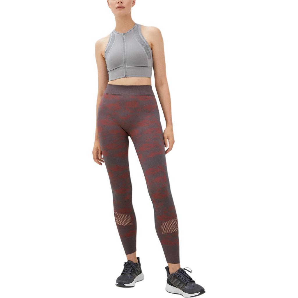 adidas X Stella McCartney Collaboration Printed Fashion Simple Slim Fit Cropped Sports Pants Women Pants Red DY4197