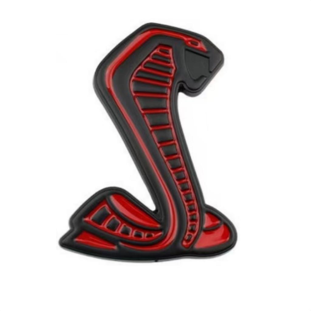 3D Metal Cobra Logo Sticker Car Front Grille Badge Body Fender Rear Trunk Emblem Decal Decor Accessories