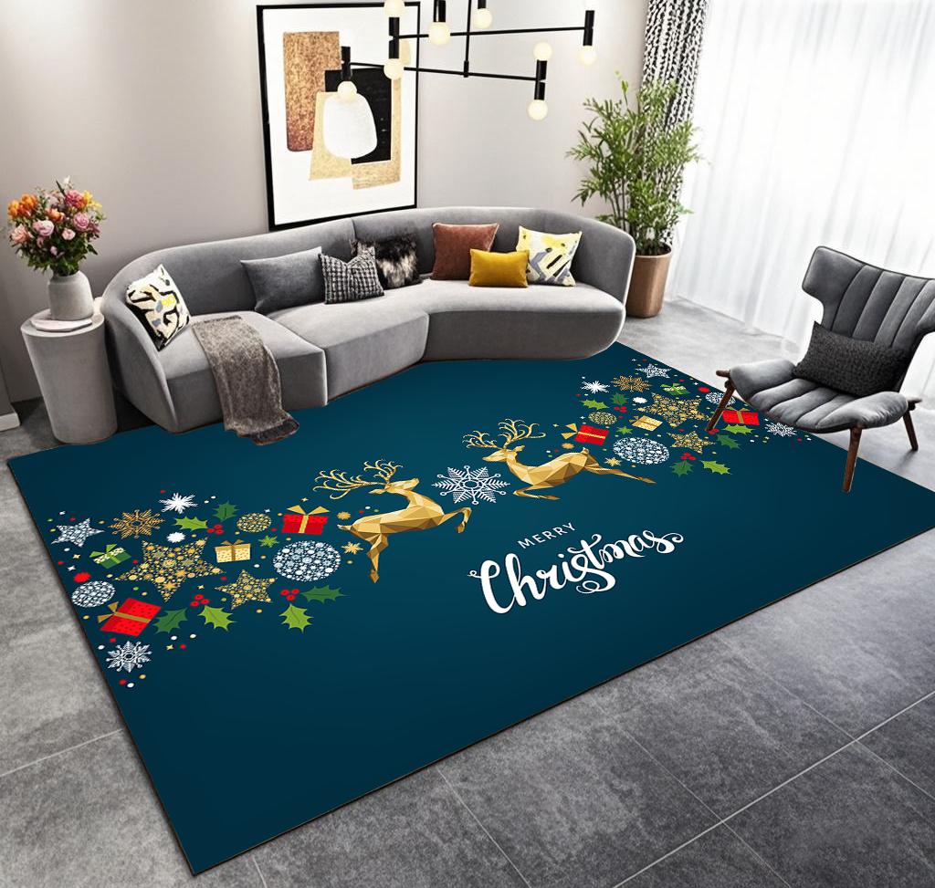 Christmas Large Area Non-slip Luxury Live Room Rug Warm Soft Room Decor Bedroom Carpet Washable Coffee Tables Mat Customizable