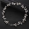 Wedding Hair Accessories Rhinestone Pearl Headband Wedding Headwear Princess Birthday Headband Silver Color Tiara  Accessories