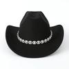 Men and Women Jazz Top Hat Party Festival Stage Performance Simple Top Hat Premium Woolen Hat Western Cowboy Top Hat