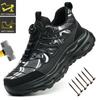 Safety Work Shoes Men Plastic Toe Safety Boots Fashion Lightweight Comfort Working Sneakers Anti-puncture Indestructible Shoes