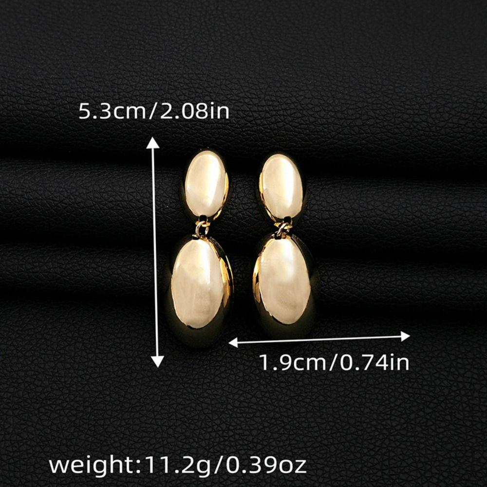 Irregular Teardrop Earrings Modern Design Oval Drop Earrings Lightweight Geometric Earrings  Girl