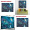 Mermaid Princess Canvas Wall Art Modern Fairy Tale Bedroom Kids Room Decorative Painting Core Material