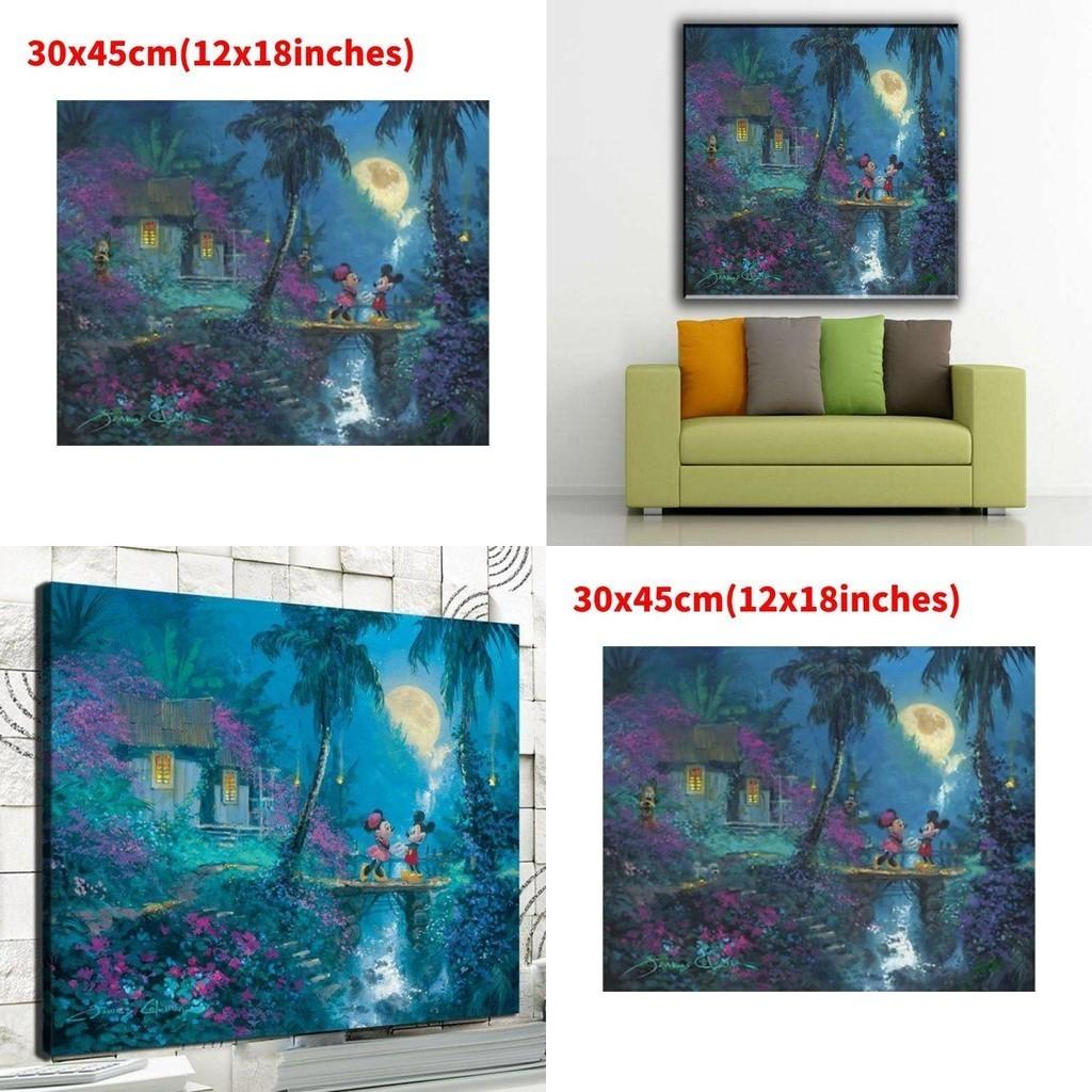 Mermaid Princess Canvas Wall Art Modern Fairy Tale Bedroom Kids Room Decorative Painting Core Material