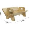 Solid Wood Desktop Bookshelf for Students and Offices - Book & Record Organizer