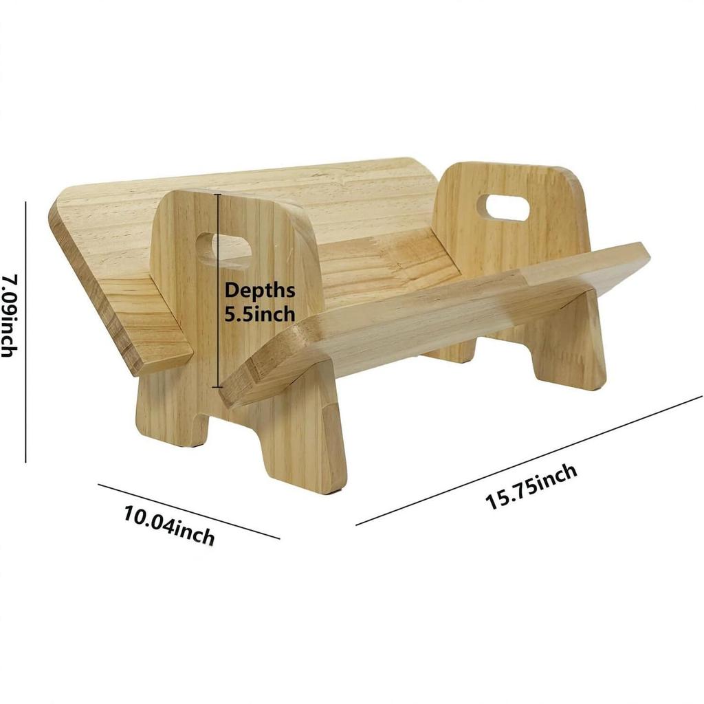 Solid Wood Desktop Bookshelf for Students and Offices - Book & Record Organizer