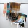 Manufacturer Ac Plaid Scarf Women's Nordic New Autumn and Winter Soft Waxy Warm Wool Contrasting Color Plaid Scarf Shawl