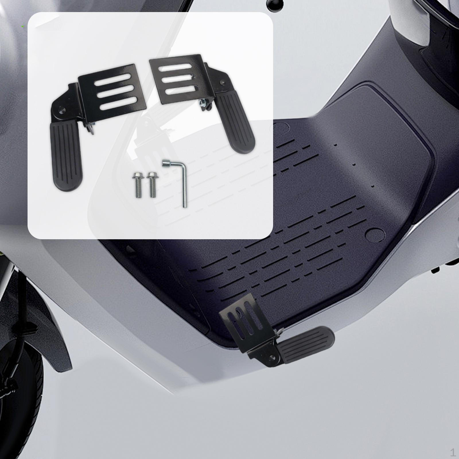 

2 Pieces Bike Folding Pegs AntiSlip Footrest Modification Replacement Easy Install Foldable Pedals Style D