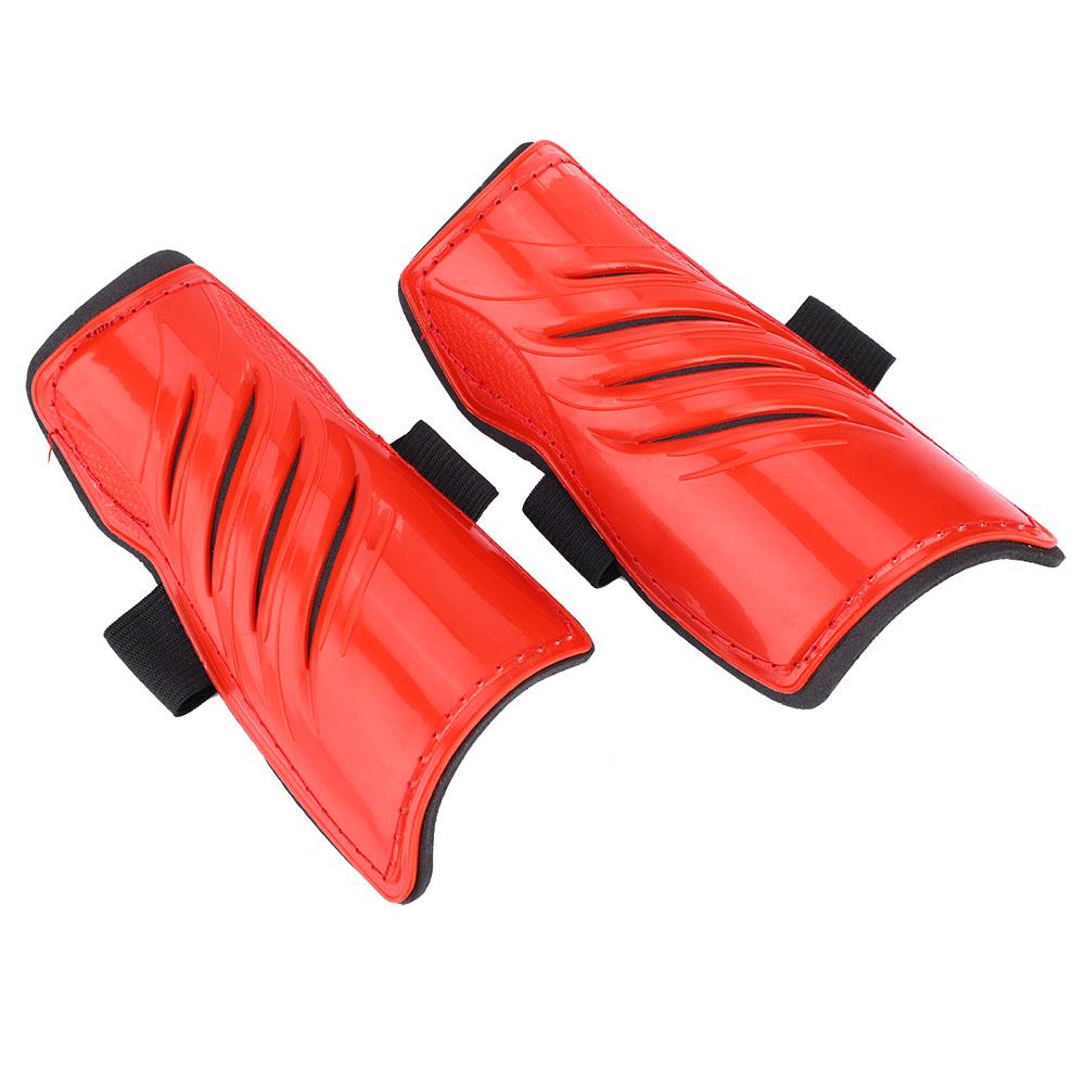 1 Pair Child Foot Sports Shinguards Kids Soccer Shin Guards Legs Protector Red