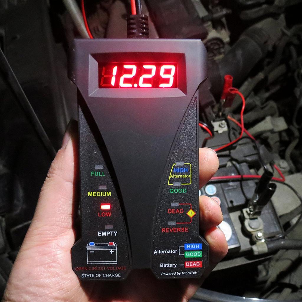 12V Smart LED Digital Battery Tester Voltmeter and Alternator Analyzer For Cars