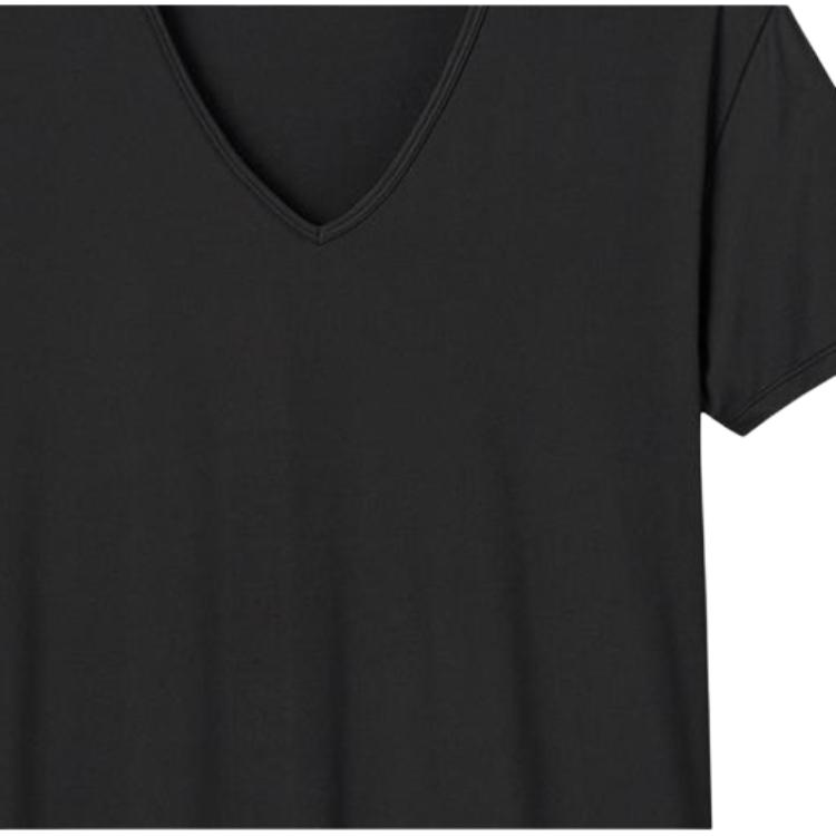 UNIQLO Cool Dry V-Neck Short Sleeve T-Shirt Men tops Black 454311-09