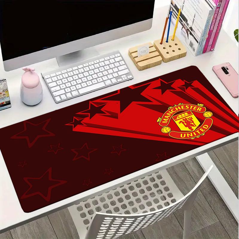 Flaming Manchester Crest Mouse Pad, Gaming Mouse Pad, Keyboard Pad, Desk Decor for Computer Notebook Fan Gift Birthday Gift