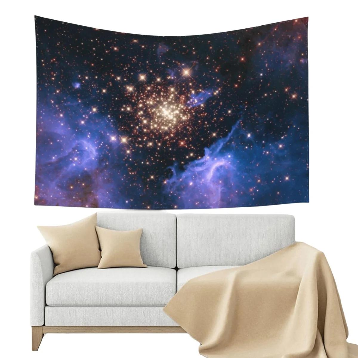 VIKAMA Starry Sky Wall Hanging Psychedelic Scene Mandala Witchcraft Tapestry Hippie Bohemian Decorative Tapestry 74x94cm(29x37in)