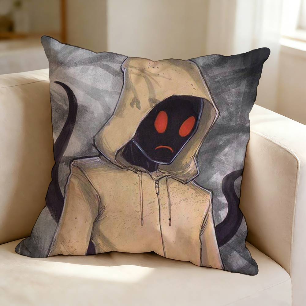 Horror MMarble Hornets HHoodie  Pillow Case Square DoubleSided Sofa Cushion Cover Bedroom Bedside Pillow