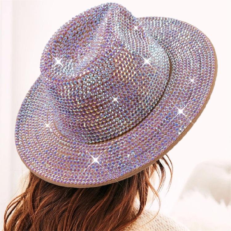 Sparkle Womens Cowboy Hat Western Cowgirl Hats Rhinestones Party Prop Disco Hats