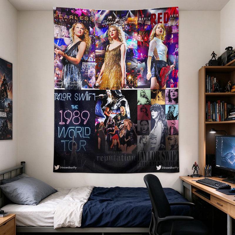 Taylor Swift Eras Tour Collage All Albums Stage Poster Art