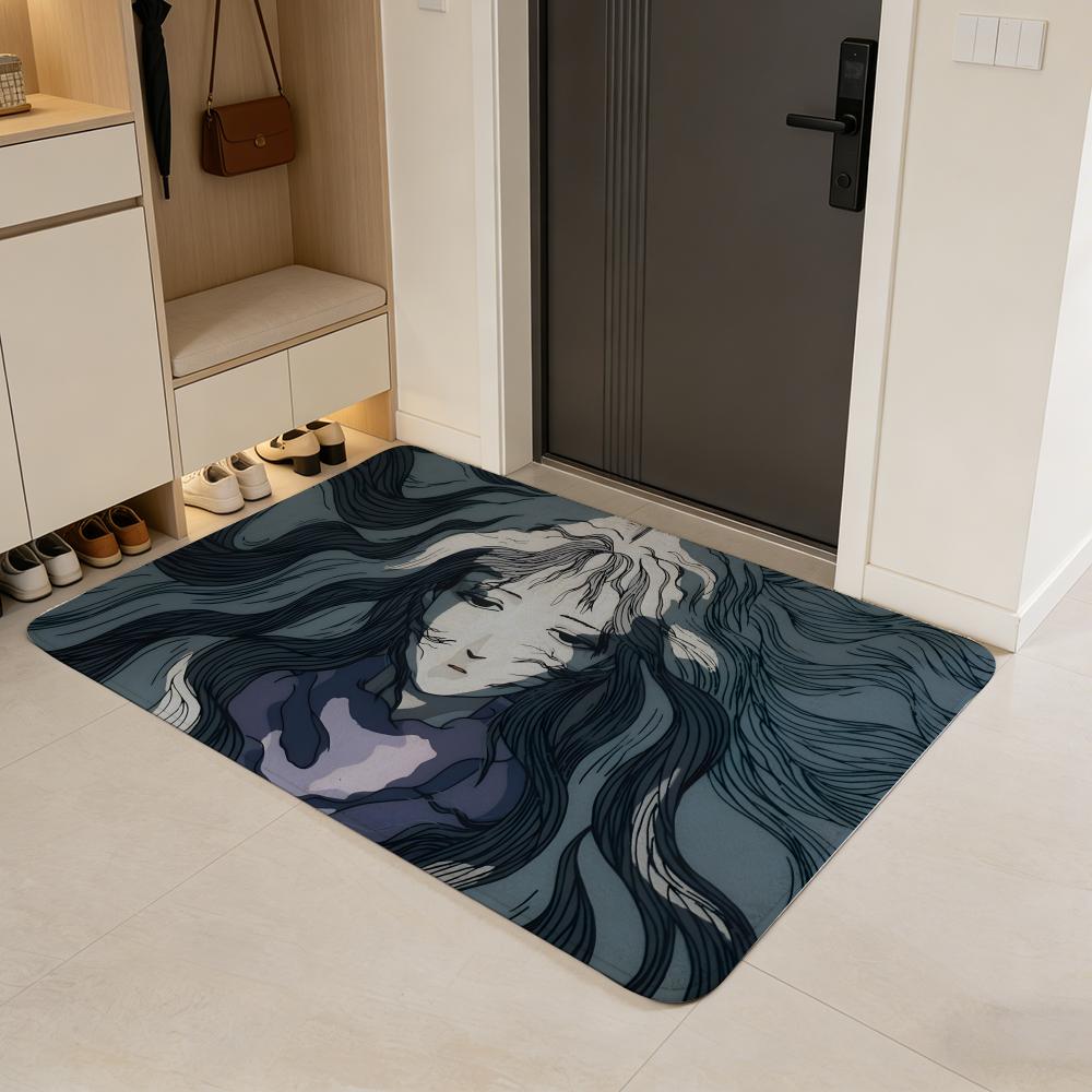 

anime A-Angel s Egg Floor Mat Flannel Door Mat Non-Slip Absorbent Washable Indoor Home Rug 40x60cm