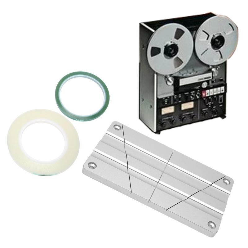 Studio Grade Aluminum Alloy Tape Splicing Set Reel to Reel Tape Splicing Block 1/2 1/4 10Inch Durable Professional