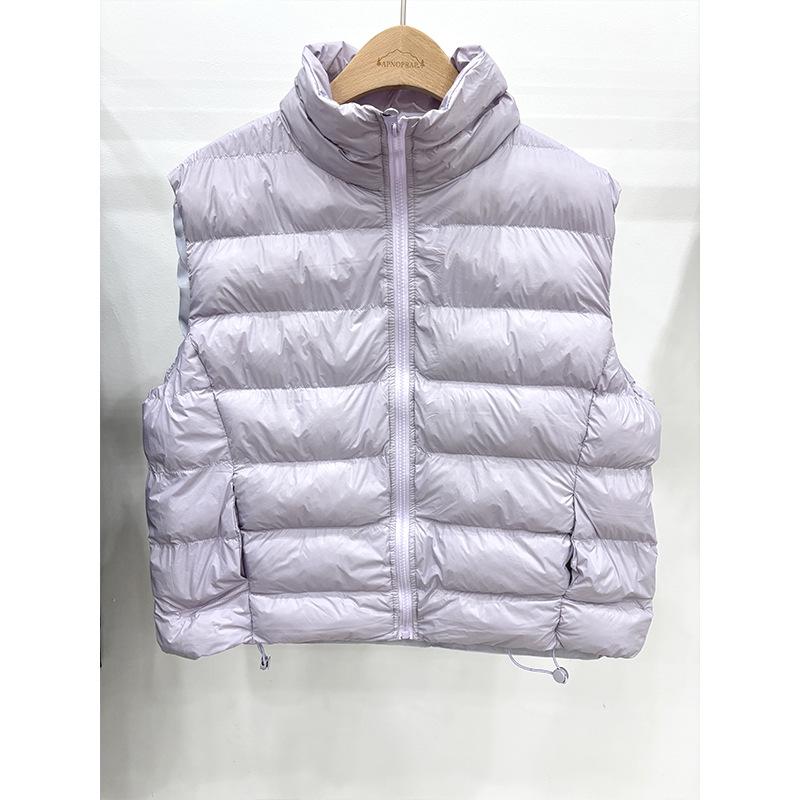 stand-up collar sleeveless ribs cotton clothes vest stacked with thermal cotton coat