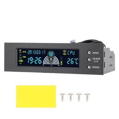 Computer 3‑Fan Speed Controller CPUHDDSYS Temperature Control LCD Front Panel 5.25in STW‑5023