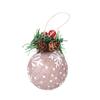 Foam Ball Wrapped In Fabric Christmas Tree Ornament Hanging Ball Decoration Window Display Prop