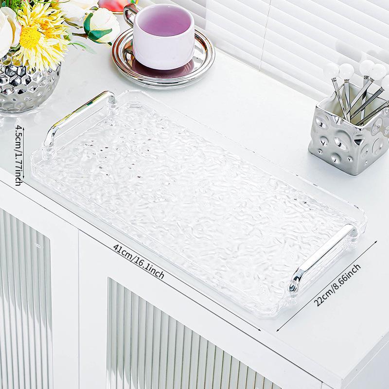 Rectangular Tea and Dessert Tray Set for Living Room or Salon