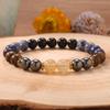 Sodalith Tigerauge Kristallarmband Damen Naturstein Lapislazuli Perlenarmbänder Citrin Schmuckzubehör