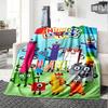 Number Blocks Home Customize Your Name Blankets Comfortable Soft And Lightweight Blanket For All Seasons Perfect For Picnics Sofa Office Bed Living