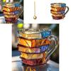 Painted Book Mug Hand Painted Resin Coffee Cup Artistic Decorative Mug For Home Office