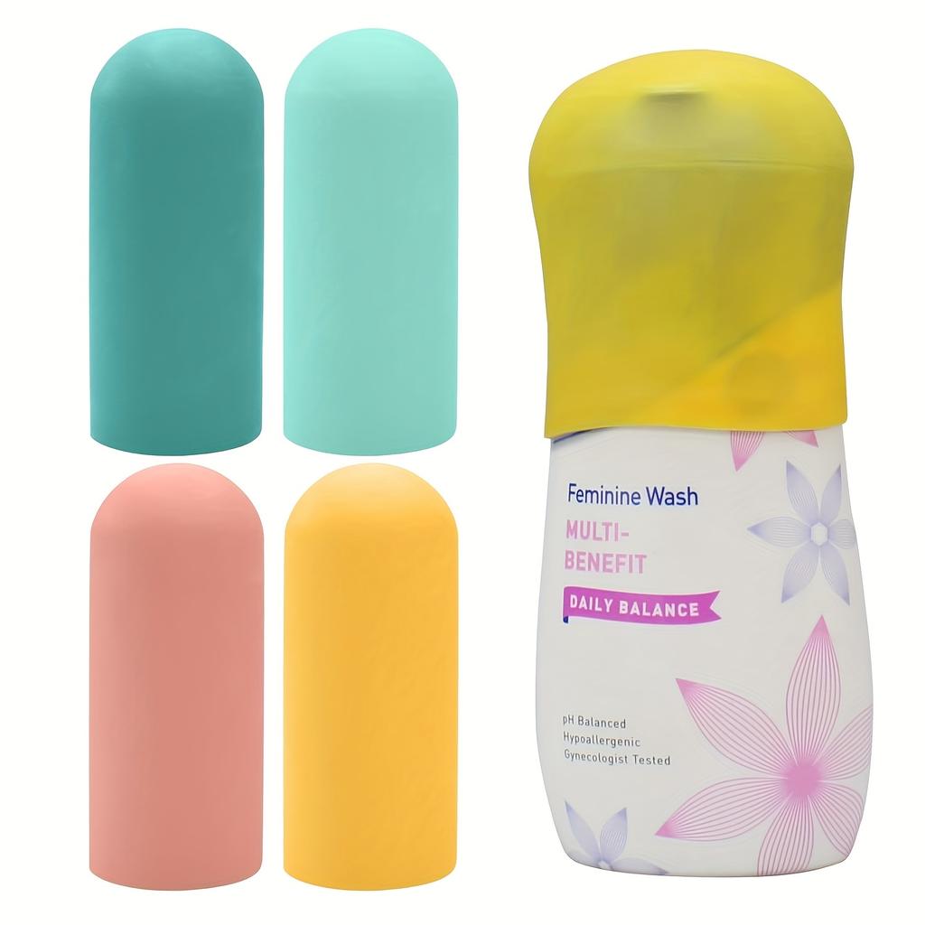 Silicone Bottle Cap Cover, Leak Proof Sleeves For Travel Container, Toiletry Covers For Leak Proofing In Luggage