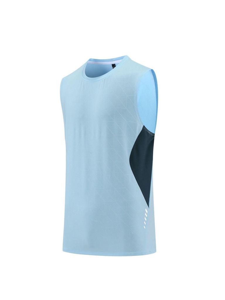 Custom Quick-Dry Reflective Fitness Vest with Breathable Ice Silk Short Sleeves