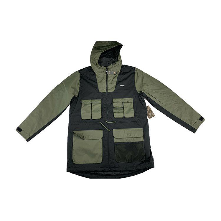 

Vans Casual Color Block Hooded Work Jacket Men jackets Army-Green VN0A4S1KKE9 L