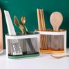 Utensil Holder Cutlery Drainer Kitchen Tableware Storage Bucket Plastic Chopstick Spoon Storage Rack Detachable Kitchen Tools