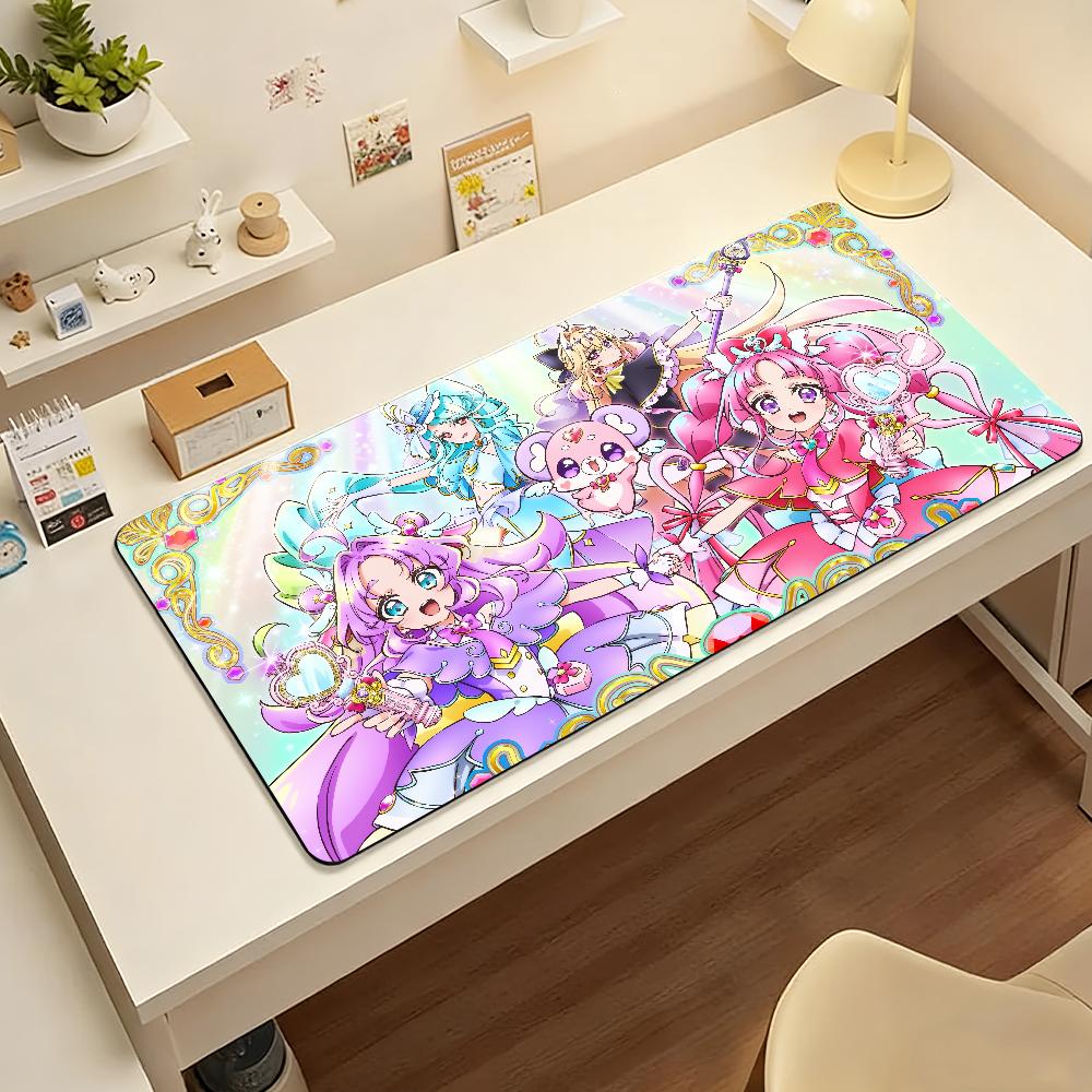 Anime Star DDetective PPrecure Mouse Pad Large NonSlip Waterproof Mat Stitched Edge Keyboard Pad For Gaming Daily Office