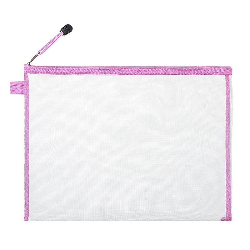 Double-Layer Nylon A4 Document and Toy Storage Bag A4 Nylon Mesh Bag